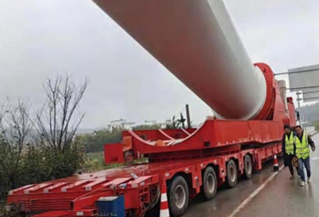 Transporter for the wind blade moutaining equipment